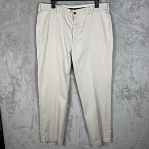 Brooks Brothers Men's 36x30 Clark Advantage Chino Flat Front Biege